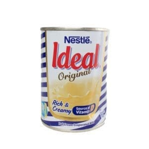 A can of milk is shown with the words " nestle ideal original ".