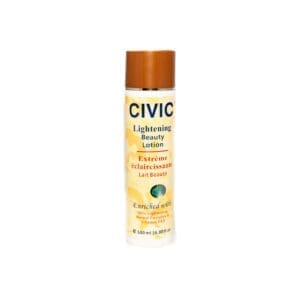 A bottle of civic lightening beauty lotion.