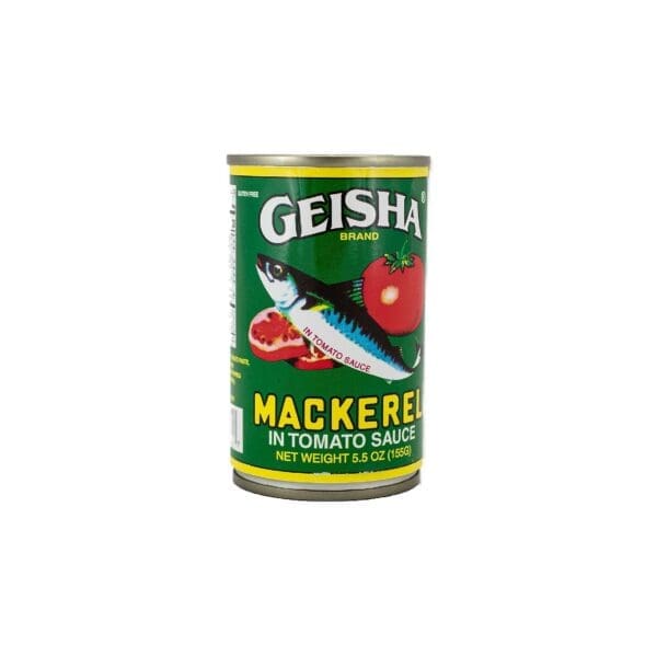 A can of mackerel in tomato sauce.