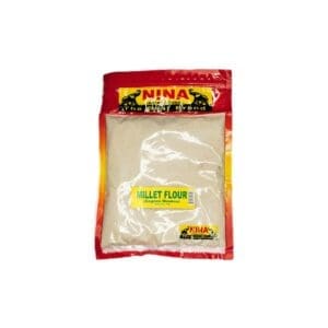 A bag of white flour on top of a table.