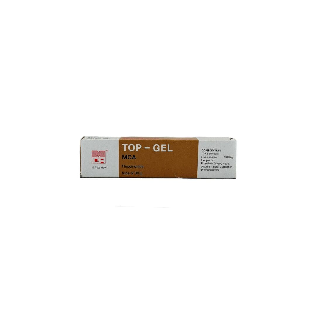 A tube of top gel is shown.