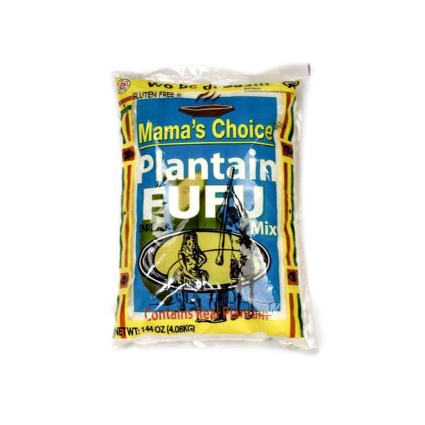 A bag of plantain puffs is shown.